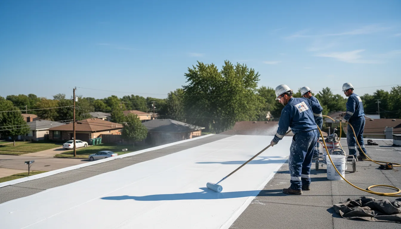 Commercial roof coating in Leisenring, PA near me